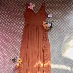 WINDSOR mustard maxi dress
